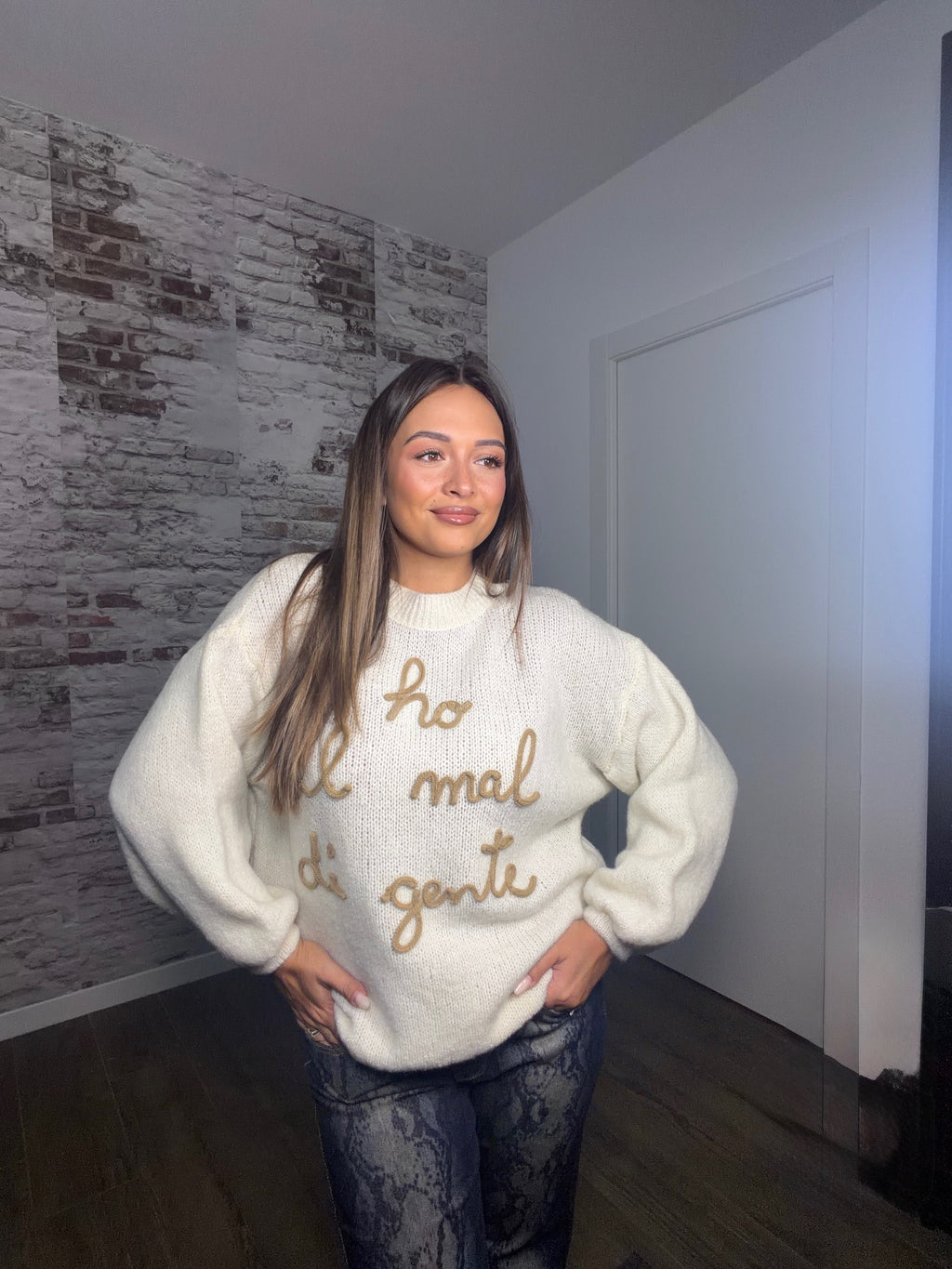 Maglione "Ho il mal di gente"