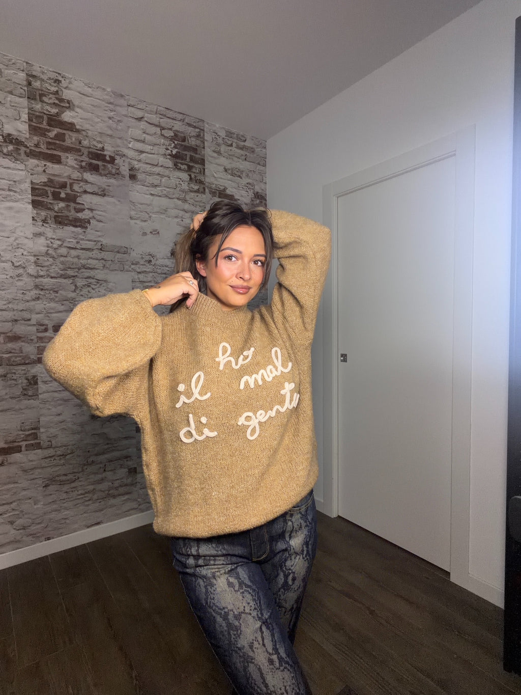 Maglione "Ho il mal di gente"