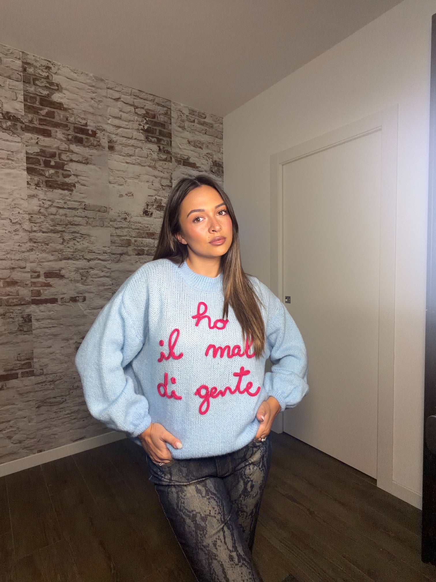 Maglione "Ho il mal di gente"