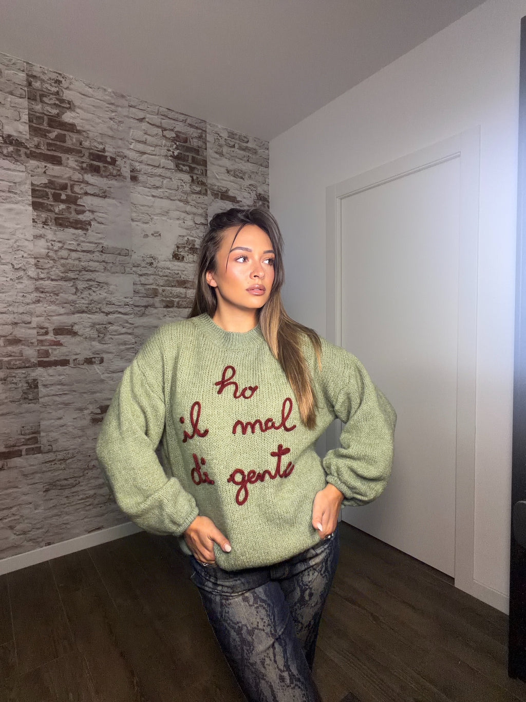 Maglione "Ho il mal di gente"